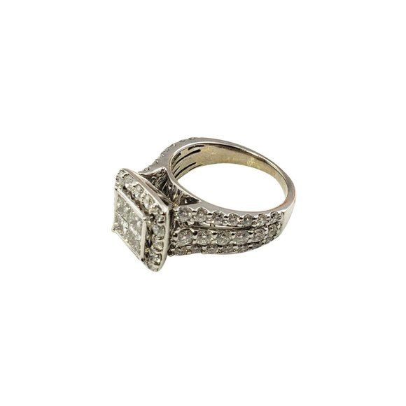 Vintage 14 Karat White Gold and Diamond Ring Size 6.5 #11381 - Picture 4 of 9